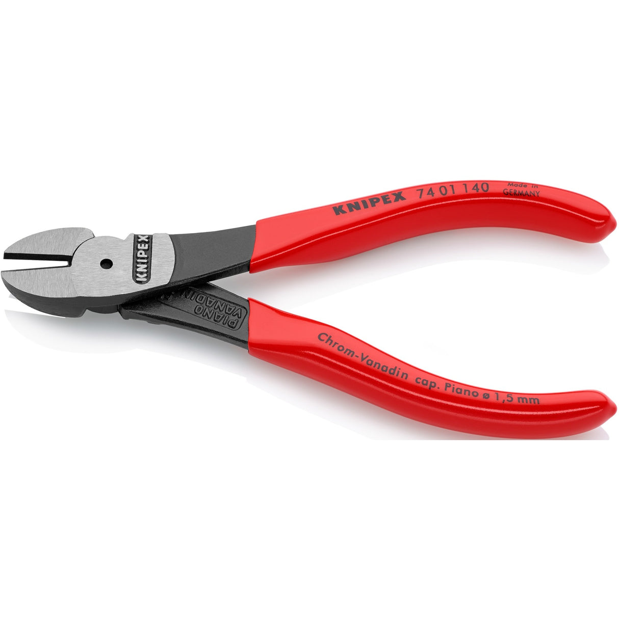 Knipex 74 01 140 kracht-zijsnijtang gepolijst kunststof 140mm
