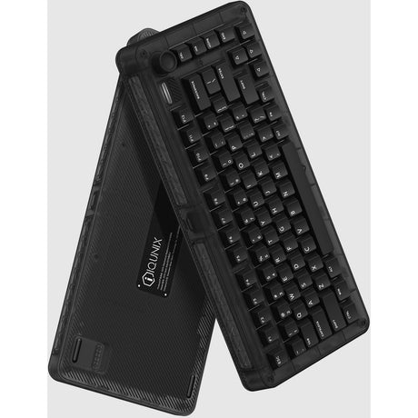 Iqunix zx75 dark side wireless mechanical keyboard (zwart, us lay-out (qwerty), gateron brown, 75%, rgb leds, hot-swappable, double-shot pbt, 2.4ghz | bluetooth 5.1 | usb-c)