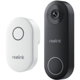Reolink smart 2k+ bedrade poe videodeurbel met gong (zwart)