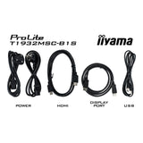 Iiyama prolite t1932msc-b2s 19 touchscreen monitor (zwart, vga, hdmi, displayport, audio, touchscreen)