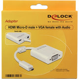 Delock micro-hdmi naar vga adapter (wit)