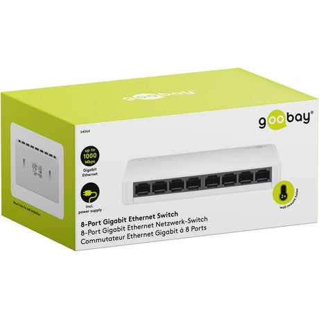 Goobay 8-poort gigabit ethernet switch (wit)