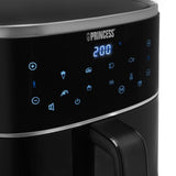Princess 182238 digitale airfryer 4l heteluchtfriteuse (zwart, 4 liter | hetelucht | verstelbaar airfryer rek | bpa-vrij)