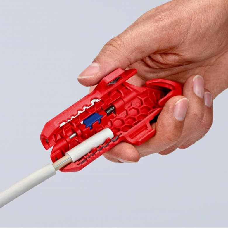 Knipex universeel ontmantelingsgereedschap - ergostrip links - rood
