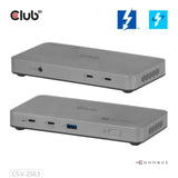 Club 3d 5-1 thunderbolt 5 hub triple video dockingstation (grijs)