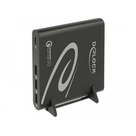 Delock usb oplader 1x usb type-c + 3x usb type-a (zwart)