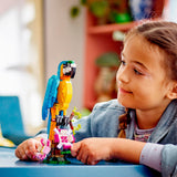 Lego creator 3in1 exotische papegaai - kikker - vis dieren speelgoed set voor kinderen - 31136