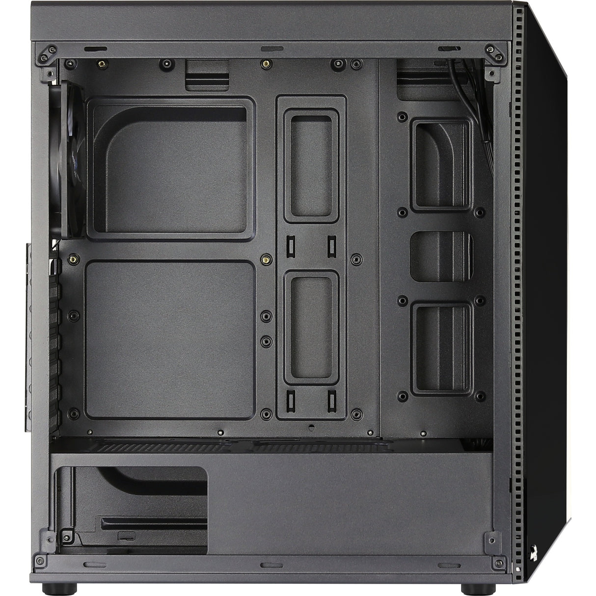 Aerocool shard midi tower behuizing (zwart | 3x usb-a | rgb | window)