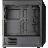 Aerocool shard midi tower behuizing (zwart | 3x usb-a | rgb | window)