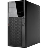 Silverstone sst-ps13b midi tower behuizing (zwart | 2x usb-a)