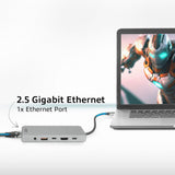 Act connectivity usb-c 4k 8k 60hz dockingstation (grijs)