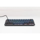 Ducky one 3 pro mini rgb mechanisch gaming toetsenbord (zwart, us lay-out (qwerty), cherry mx2a blue, 60%, rgb led, double-shot pbt, quack mechanics, hot swap)
