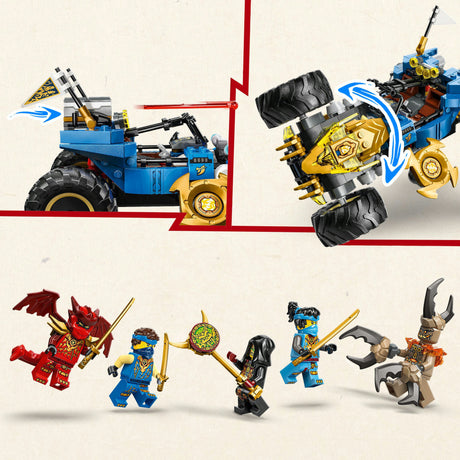 Lego ninjago - jay's transformerende auto constructiespeelgoed (71856)