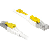 Delock patchkabel rj-45 secure met cat.6a (wit, 85331, 1 meter)