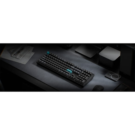 Keychron q6 ultra-m1 8k wireless custom mechanical keyboard (zwart, us lay-out (qwerty), silk pom red, 100%, rgb, hot swap, 8k, 2.4 ghz bluetooth 5.2 usb-c)