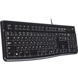 Logitech keyboard k120 for business (zwart, eu lay-out (qwerty), rubberdome, 100%)