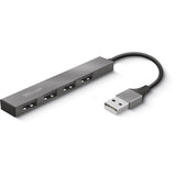 Trust halyx aluminium 4-port mini usb hub usb-hub (aluminium)