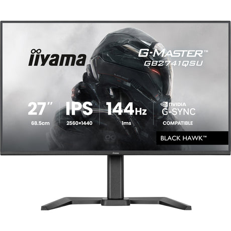 Iiyama g-master black hawk gb2741qsu-b1 27 gaming monitor (zwart, hdmi, displayport, 2x usb-a, usb-b, 144 hz)