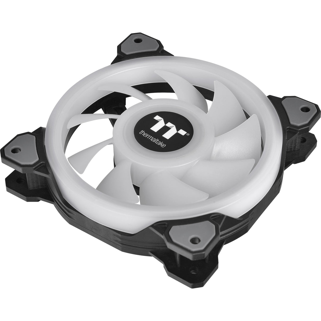 Thermaltake riing quad 14 rgb radiator fan tt premium edition single fan pack case fan (zwart, 140 x 140 x 25 mm)