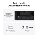 Keychron q13 ultra-m1 8k wireless custom mechanical keyboard (zwart, us lay-out (qwerty), silk pom red, 96%, rgb, hot swap, 8k, 2.4 ghz | bluetooth 5.2 | usb-c)