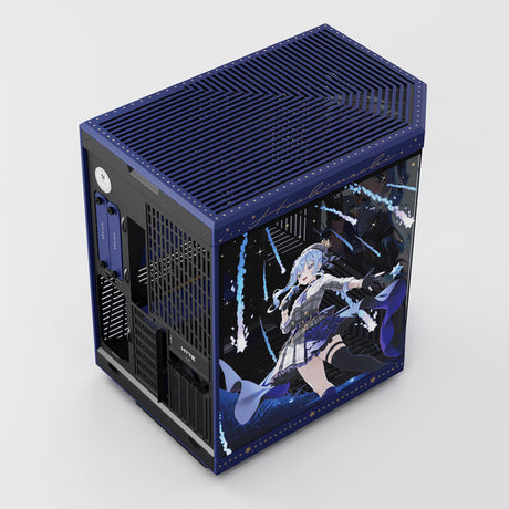 Hyte hoshimachi suisei y70 midi tower behuizing (blauw | 2x usb-a | 1x usb-c | tempered glass)