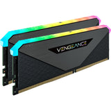 Corsair vengeance rgb rt 32 gb ddr4-3200 (2x 16 gb) werkgeheugen (zwart, cmn32gx4m2z3200c16, xmp 2.0)