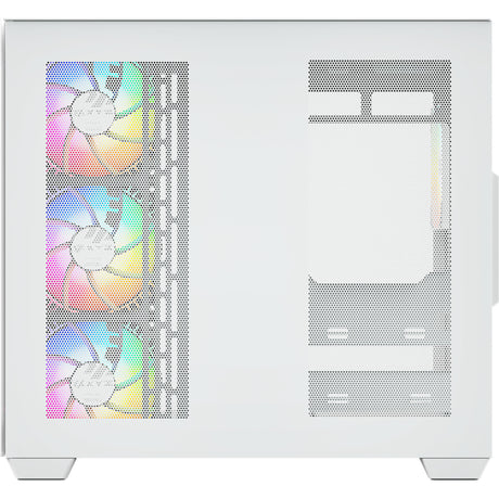 Xyz pc gear tesseract x midi tower behuizing (wit | 2x usb-a | 1x usb-c | tempered glass)
