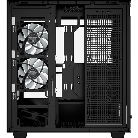 Sharkoon rebel c60 rgb midi tower behuizing (zwart | 2x usb-a | 1x usb-c | rgb | tempered glass)