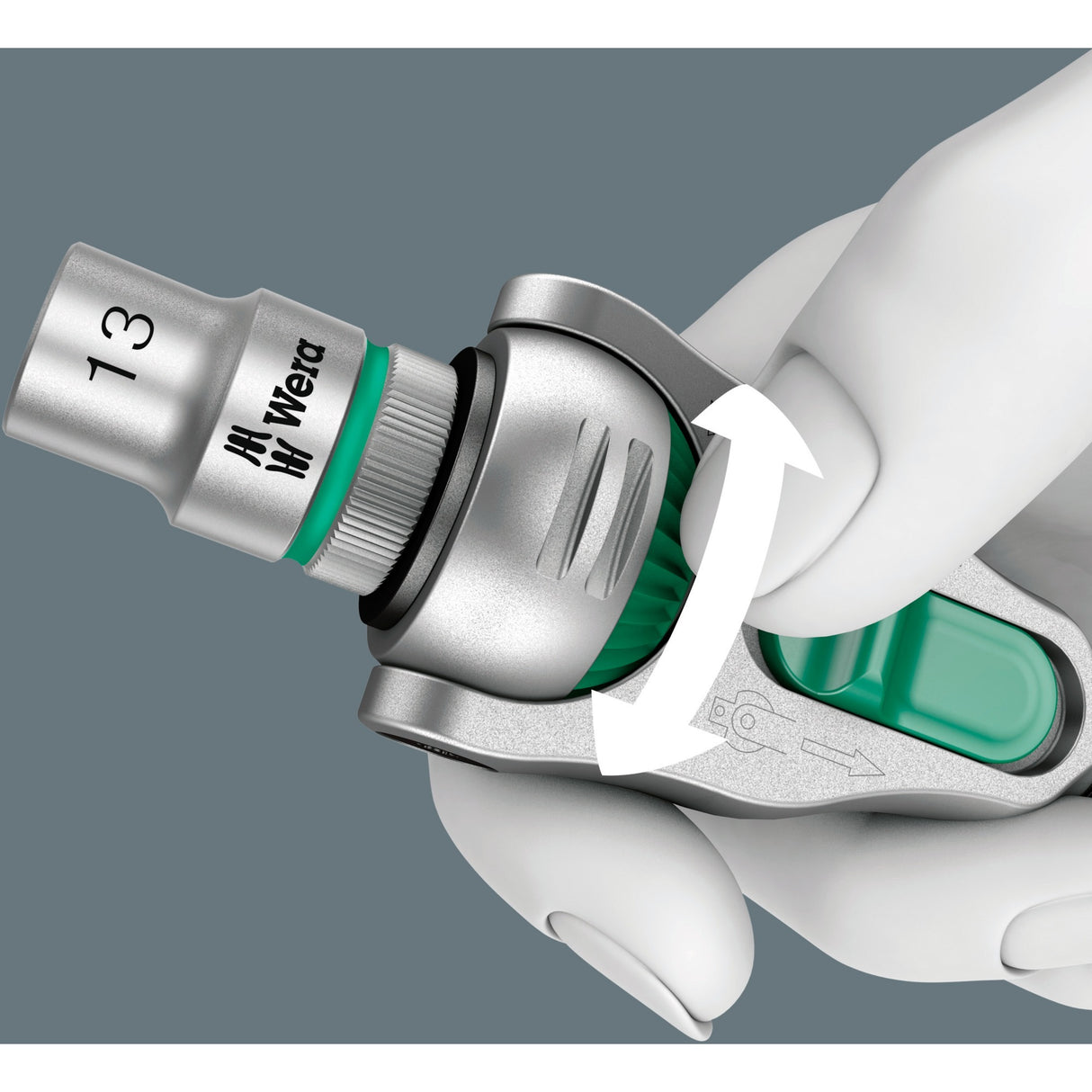 Wera 8100 sc 4 zyklop speed ratelset gereedschapsset (zwart groen, 38-delig, snelheidsratel met draaibare kop)