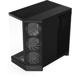 Nzxt h9 flow rgb midi tower behuizing (zwart (mat) | 2x usb-a | 1x usb-c | rgb | tempered glass)
