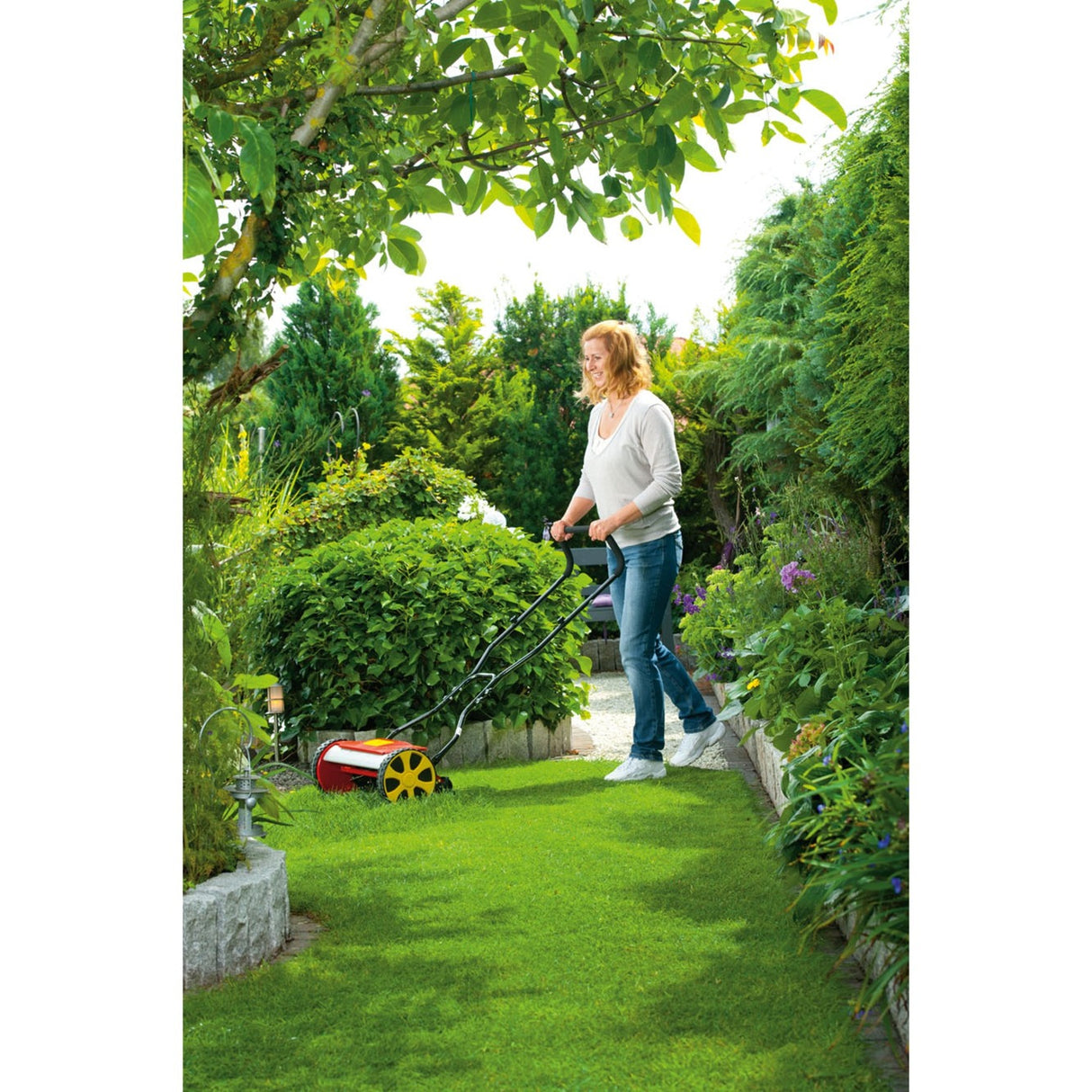 Wolf-garten kooimaaier tt 380 dl - handmaaier - tot 200m2 - maaibreedte 38cm - hoogte instelling