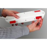 Brennenstuhl ®estilo hoekaansluitdoosstrook met usb laadfunctie 6-weg 4x beschermende contactdozen 2x euro zilver wit