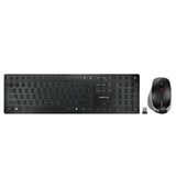 Cherry dw 9500 slim draadloze desktopset (zwart, eu lay-out (qwerty), scissor switches, 100%, 3.000 dpi, 2.4 ghz bluetooth 4.2)