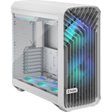 Fractal design torrent white rgb tg clear tint midi tower behuizing (wit | 2x usb-a | 1x usb-c | rgb | window)