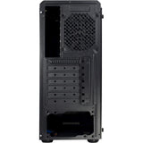 Inter-tech c-3 saphir midi tower behuizing (zwart | 3x usb-a | window)