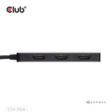Club 3d usb-c naar 3x hdmi hub (zwart)