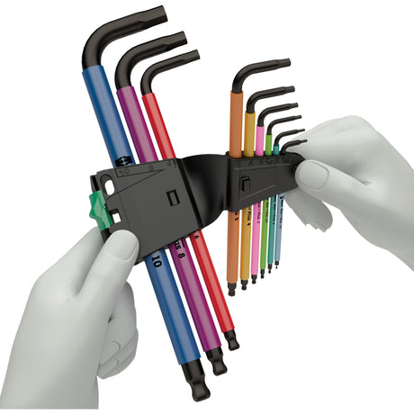 Wera inbussleutelset 950 9 hex-plus multicolour hf 1 (zwart, 9-delig, kleurgecodeerd)