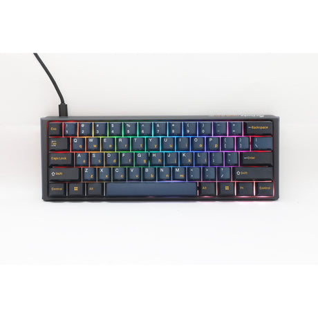 Ducky one 3 pro mini rgb mechanisch gaming toetsenbord (zwart, us lay-out (qwerty), cherry mx2a brown, 60%, rgb led, double-shot pbt, quack mechanics, hot swap)