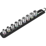 Wera belt b 4 zyklop doppen set dopsleutel (zwart zilver, 9-delig, met 3 8 -aandrijving)