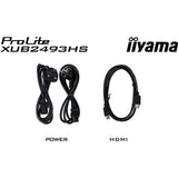 Iiyama prolite xub2493hs-b6 23.8 monitor (zwart, hdmi, displayport)