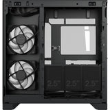 Fractal design pop 2 vision rgb midi tower behuizing (zwart | 1x usb-a | 1x usb-c | rgb | tempered glass)