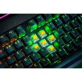 Razer blackwidow v4 pro rgb mechanisch gaming toetsenbord (zwart, us lay-out (qwerty), yellow, 100%)