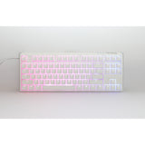 Ducky one 3 classic pure white tkl rgb mechanisch toetsenbord (wit, us lay-out (qwerty), cherry mx speed silver, 80% (tkl), rgb leds, double-shot pbt, hot-swappable, quack mechanics)