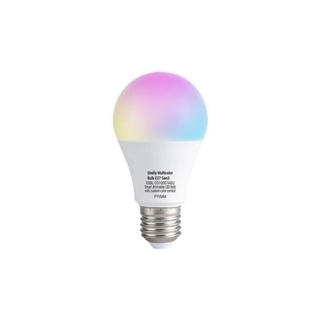 Shelly multicolor bulb e27 gen3 led-lamp (wit, 2700-6500k, wifi, bluetooth, dimbaar)