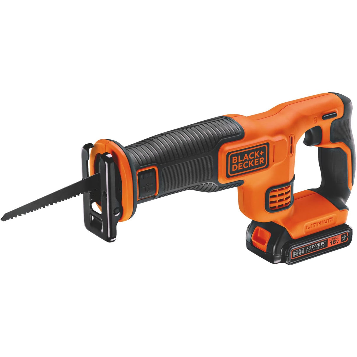 Black+decker 18v reciprozaag - 1x2.5ah, 1a lader - bdcr18e1-qw