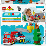 Lego duplo - brandweertruck - inclusief slang en brandweerman