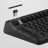 Iqunix og80 dark side wireless mechanical keyboard (zwart, us lay-out (qwerty), cherry mx brown, 80% (tkl), rgb leds, hot-swappable, pbt, 2.4ghz | bluetooth 5.1 | usb-c)