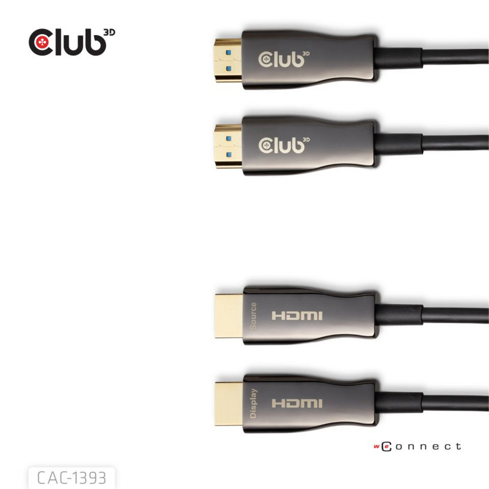 Club 3d hdmi hybride aoc kabel (zwart, 50 meter)