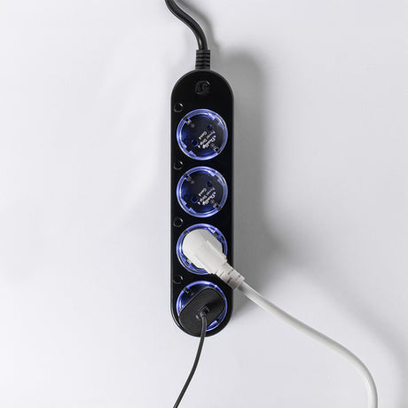 Shelly power strip gen4 4-voudige stekkerdoos (zwart, 4x stekker, wifi, bluetooth, zigbee)