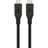 Goobay usb-c 4.0 > usb-c kabel (zwart, 1 meter)